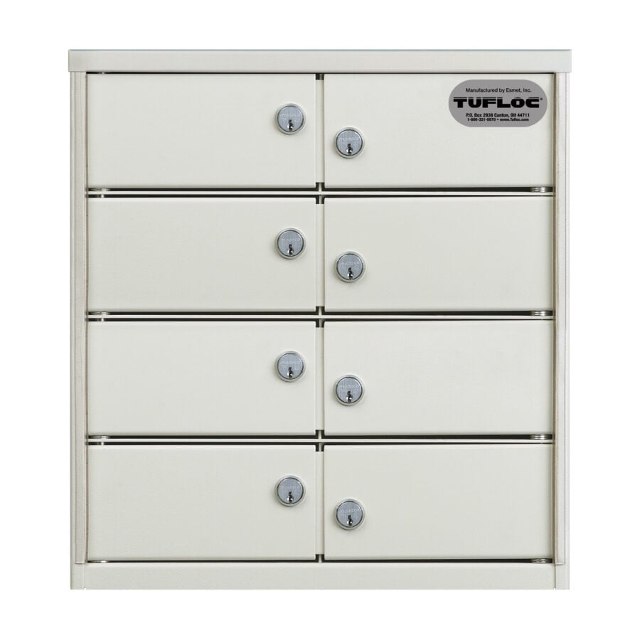 8 Compartment Steel Lockbox, Modular Stackable Configuration