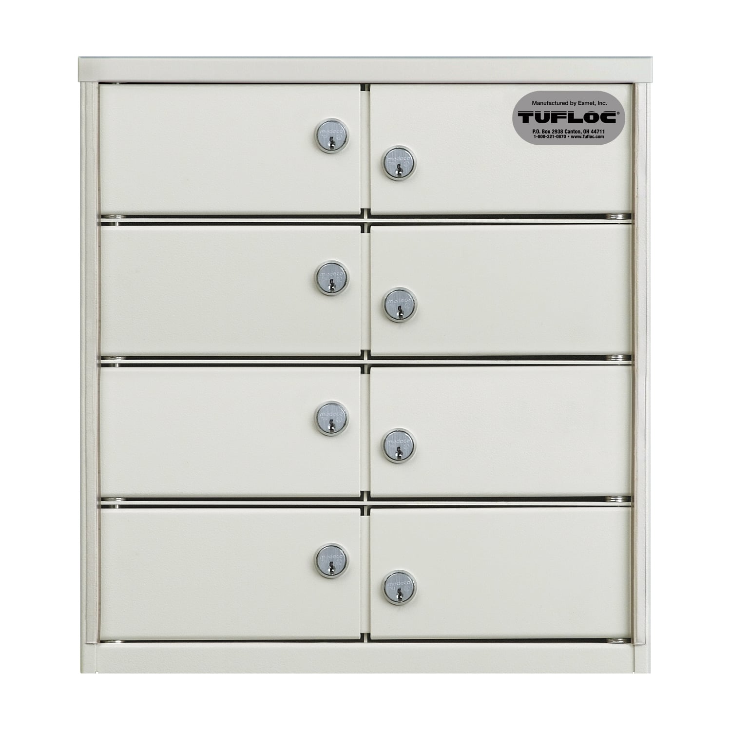 8 Compartment Steel Lockbox, Modular Stackable Configuration