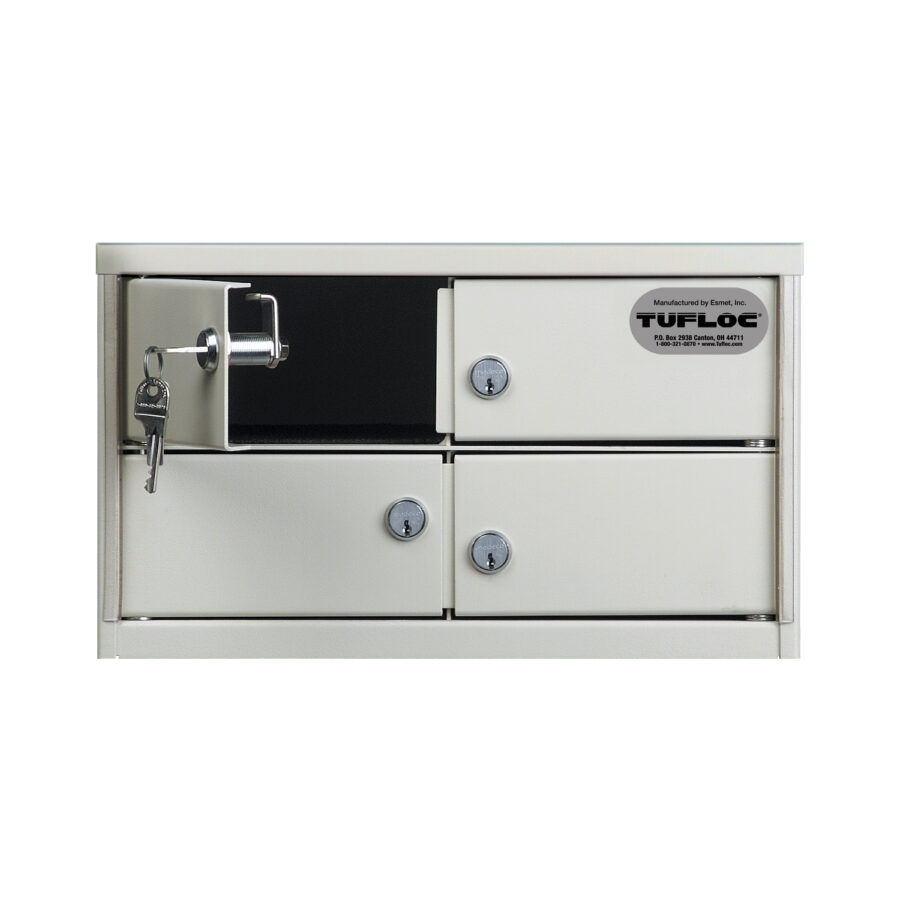 4 Compartment Steel Lockbox - Modular, Stackable Configuration