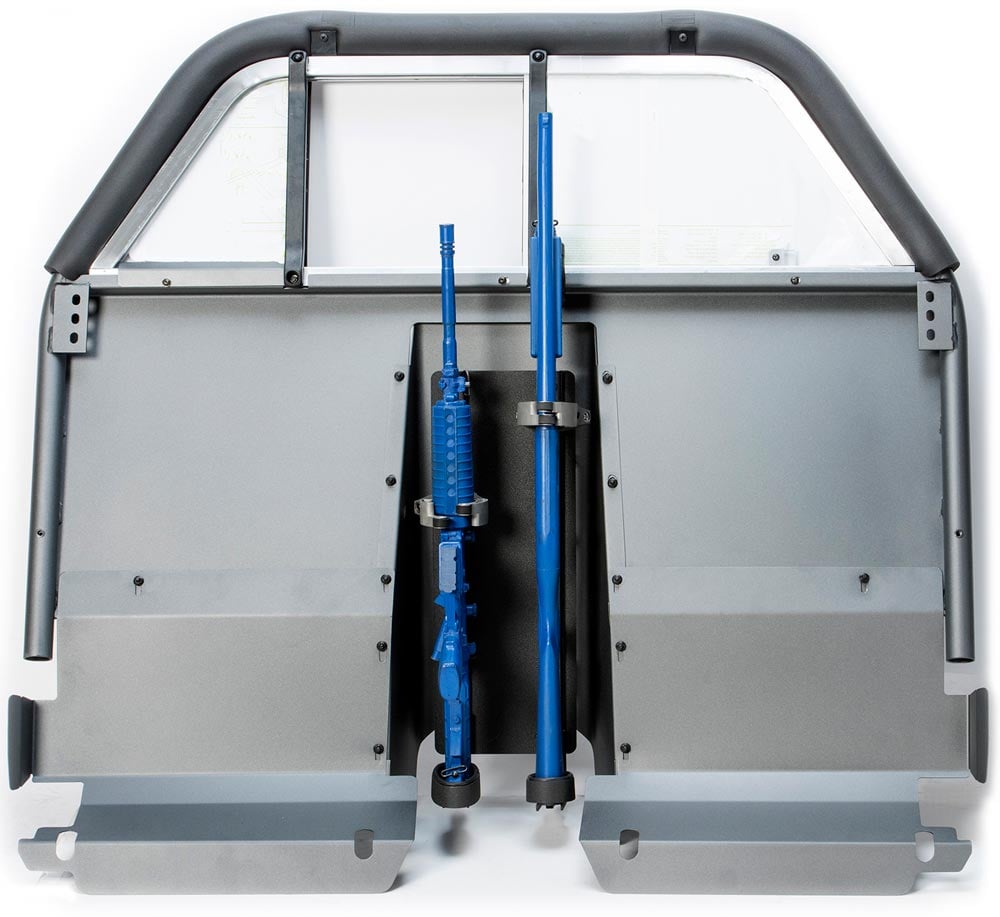 x-lock dual partition mount vehicle gun rack