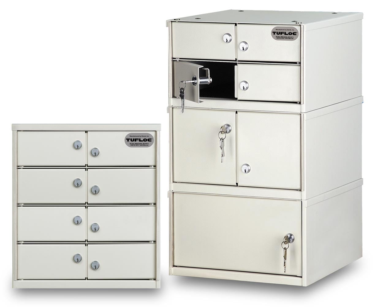2 Compartment Lockbox | Modular, Stackable Configuration
