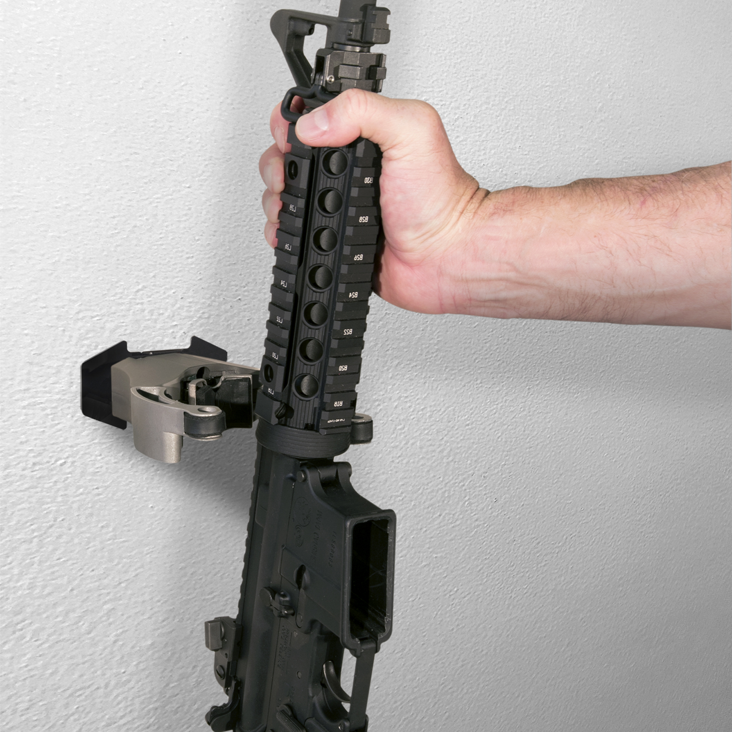 Low-profile, Wall-Mounted Gun Rack for Rifles & Shotguns