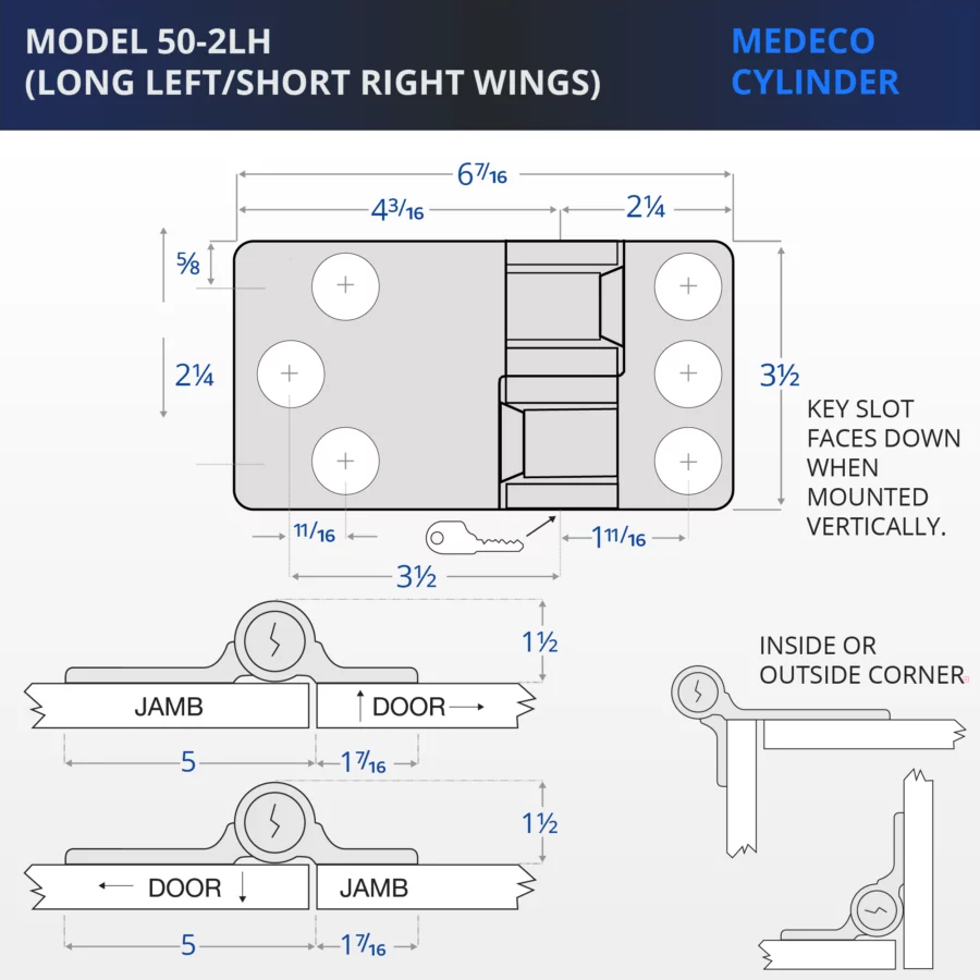 Stainless Steel Lock with Medeco Cylinder - Image 4