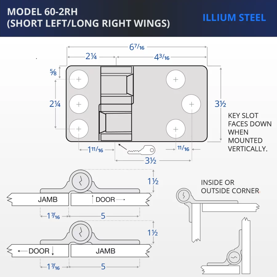 Illium Steel Lock with Medeco Cylinder - Image 5